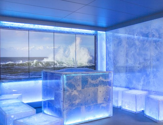 KLAFS ICE LOUNGE mit Eisbrunnen STALAGMIT, Elemente aus Acrylglas