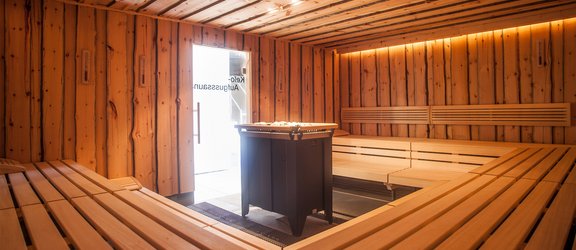 Kelo-Sauna im Schwimmbad Fohrbach ZH