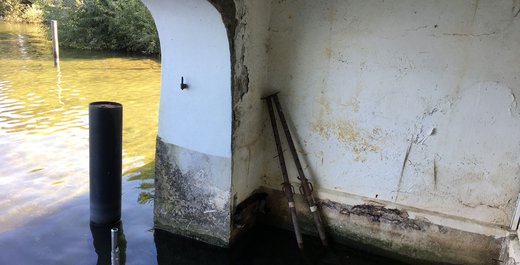 Bootshaus vor Sauna-Einbau