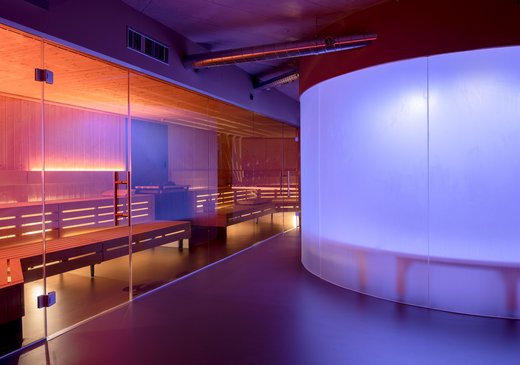 KLAFS Fitness Studio Referenzen Glasdampfbad © KLAFS - Federico Farinatti, Indigo Fitness Zürich