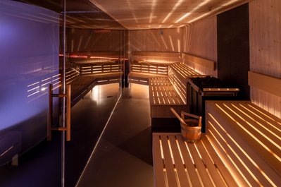 KLAFS Fitness Studio Referenzen Sauna © KLAFS - Federico Farinatti, Indigo Fitness Zürich