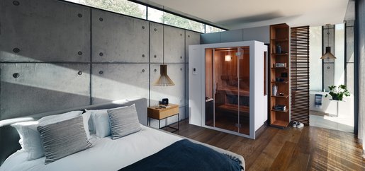 Die innovative Sauna S1 als Sauna en suite