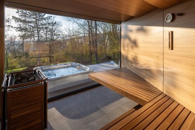 Sauna Profi mit Panoramafenster